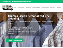 Tablet Screenshot of personalizeddrycleaning.com